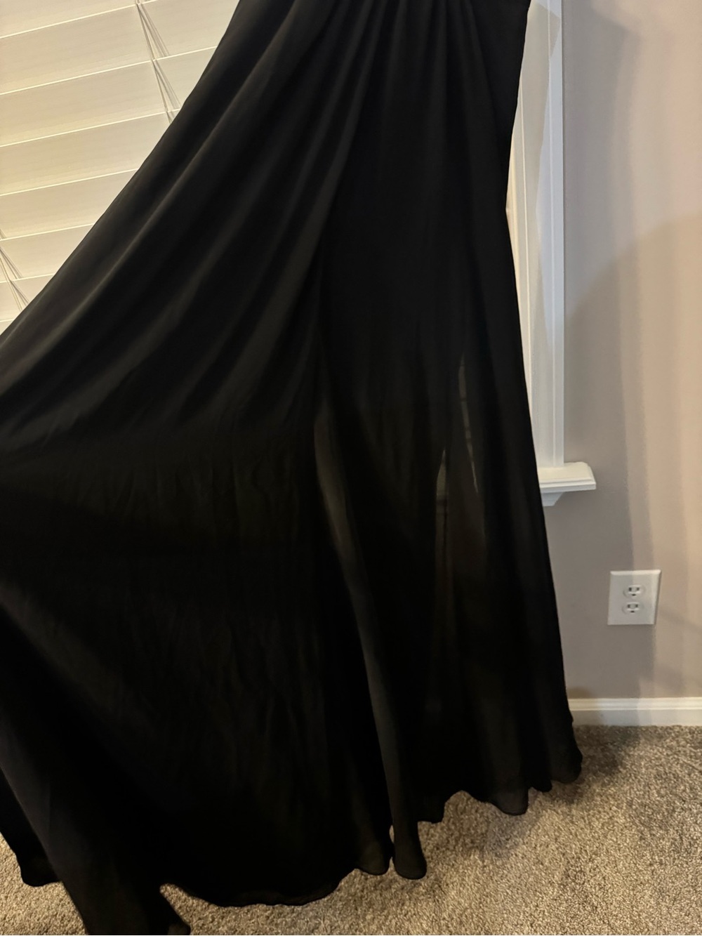ASOS black maxi dress with side cut out size 2 - Picture 7 of 11
